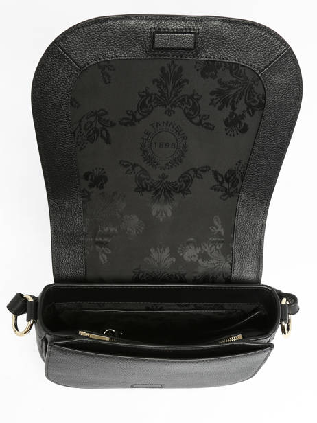 Sac BandouliÃ¨re Ella Cuir Le tanneur Noir ella TNGI1210 vue secondaire 3