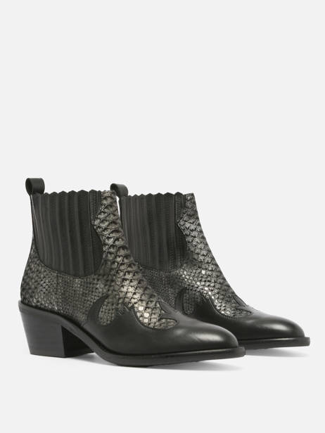 Santiags à Talon En Cuir Myma Noir women 6746 vue secondaire 3
