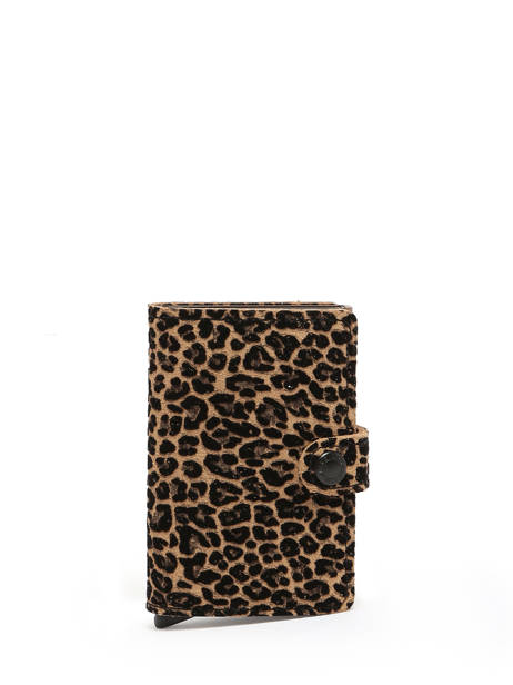 Porte-cartes Cuir Secrid Beige animal MLE