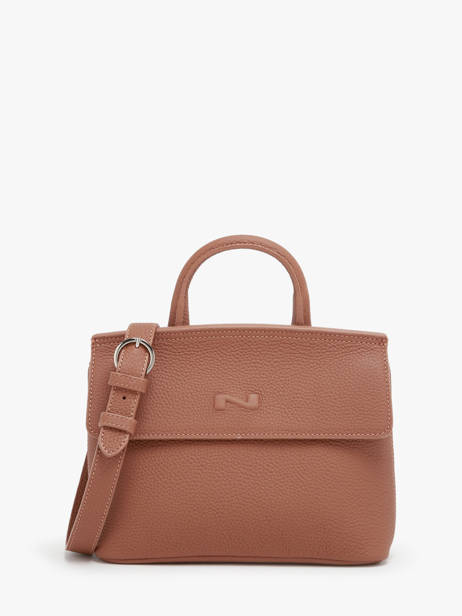 Sac Bandoulière Calie Cuir Nathan baume Marron nathan 19