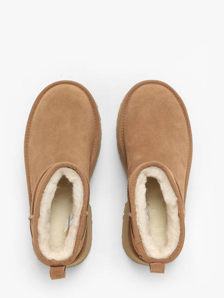 Boots Classic Ultra Mini Semelle Compensée En Cuir Ugg Marron women 1158311 vue secondaire 4