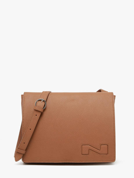 Sac Bandoulière Brugge Cuir Nathan baume Marron n city 2