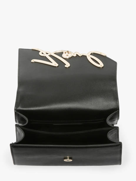 Sac BandouliÃ¨re K Signature Cuir Karl lagerfeld Noir k signature A1W30036 vue secondaire 2