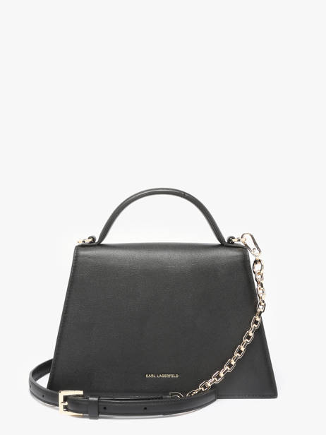 Sac BandouliÃ¨re K Signature Cuir Karl lagerfeld Noir k signature A1W30036 vue secondaire 3