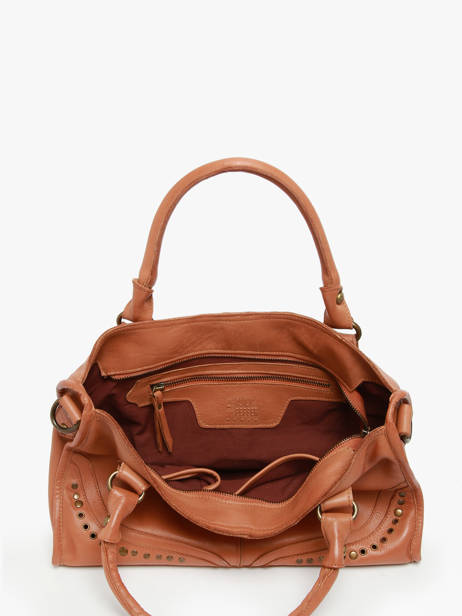 Sac à Main Glam Eyelet Cuir Basilic pepper Marron glam eyelet BGLE22 vue secondaire 3