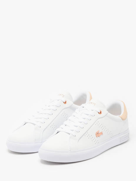 Sneakers Powercourt 2.0 En Cuir Lacoste Blanc women 8SFA0003 vue secondaire 2
