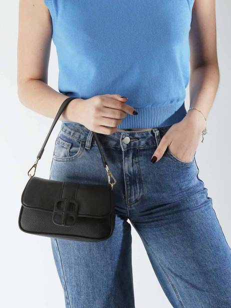 Sac Bandoulière Estee Laurent david Noir ld bags 951 vue secondaire 1