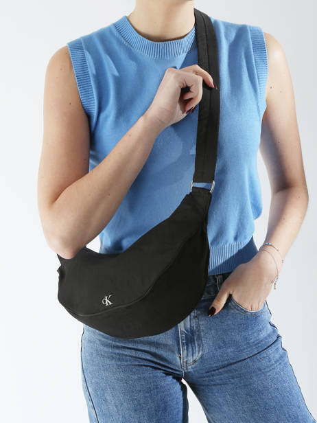 Sac Bandoulière Luna Nylon Calvin klein jeans Noir luna 4K3095G vue secondaire 1