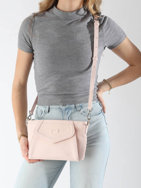 Sac BandouliÃ¨re Candy Cuir Nathan baume Rose candy 7 vue secondaire 1