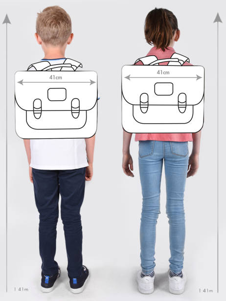 Cartable 3 Compartiments Cameleon Gris vintage urban PBVBCA41 vue secondaire 1