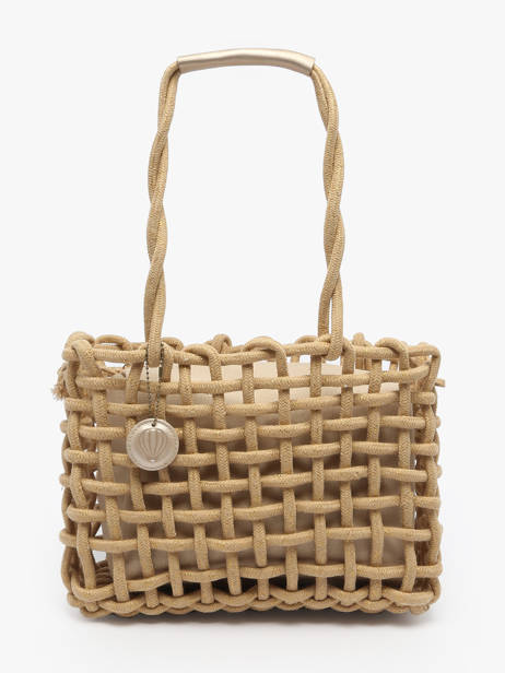 Sac à Main Crochet Le voyage en panier Beige crochet PM853
