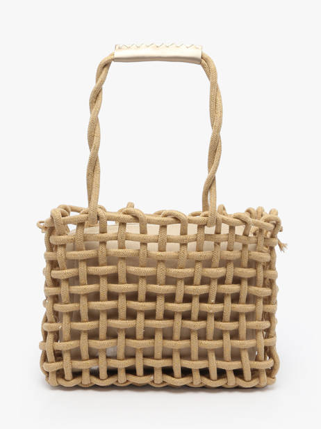Sac à Main Crochet Le voyage en panier Beige crochet PM853 vue secondaire 4