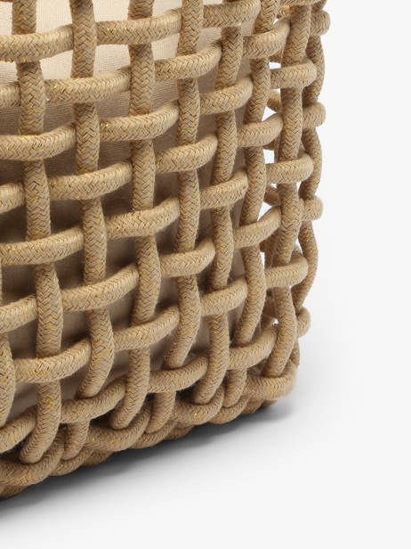Sac à Main Crochet Le voyage en panier Beige crochet PM853 vue secondaire 5