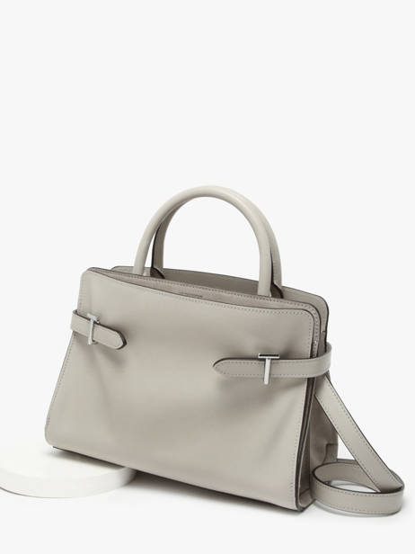 Sac PortÃ© Main Emie Cuir Le tanneur Gris emie TEMI16M1 vue secondaire 2
