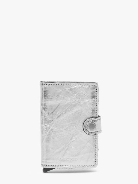 Porte-cartes Mini Wallet Crunch Cuir Secrid Argent crunch MCR