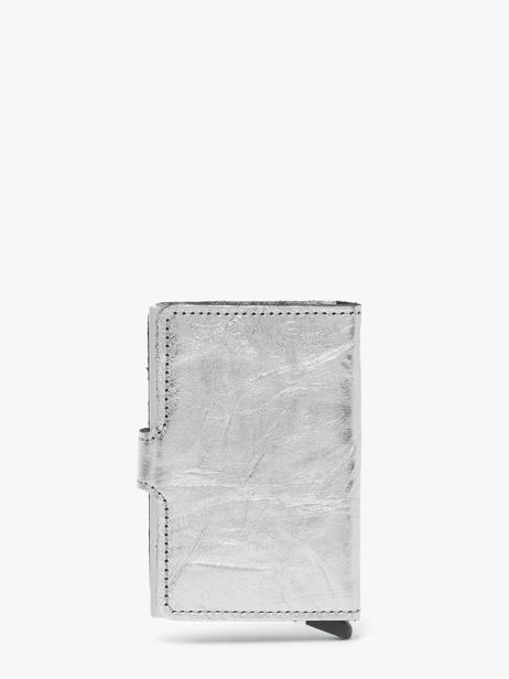 Porte-cartes Mini Wallet Crunch Cuir Secrid Argent crunch MCR vue secondaire 3