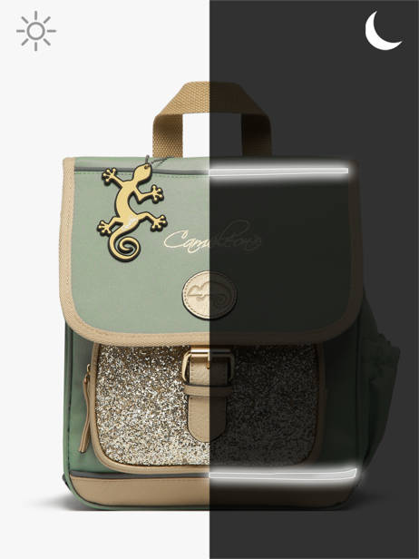Sac Ã  Dos 1 Compartiment Cameleon Vert vintage fantasy SD30 vue secondaire 8