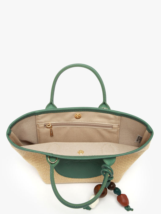 Longchamp Le panier pliage perles Sacs porté travers Vert