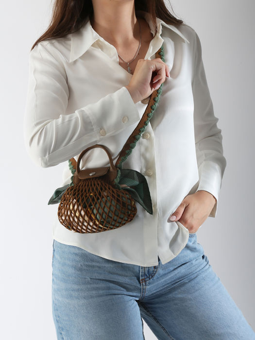 Longchamp Le pliage filet crochet Sacs porté travers Marron