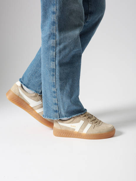 Sneakers En Cuir Gola Beige women CLA589 vue secondaire 1