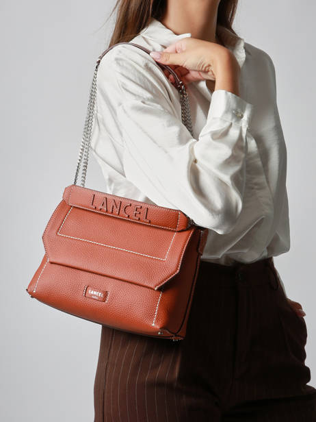 Sac Bandoulière Ninon Cuir Lancel Marron ninon A13782 vue secondaire 2