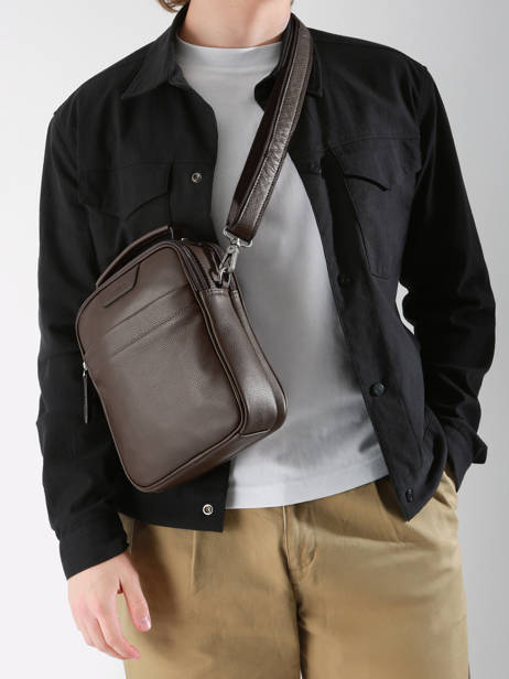 Sac Bandoulière Flandres Cuir Etrier Marron flandres EFLA732M vue secondaire 1