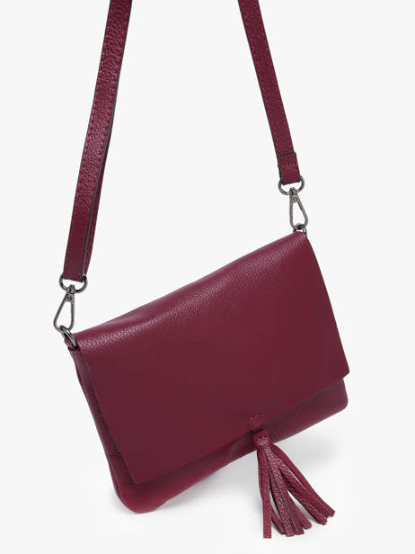 Sac BandouliÃ¨re Caviar Cuir Milano Rouge caviar CA22112 vue secondaire 1