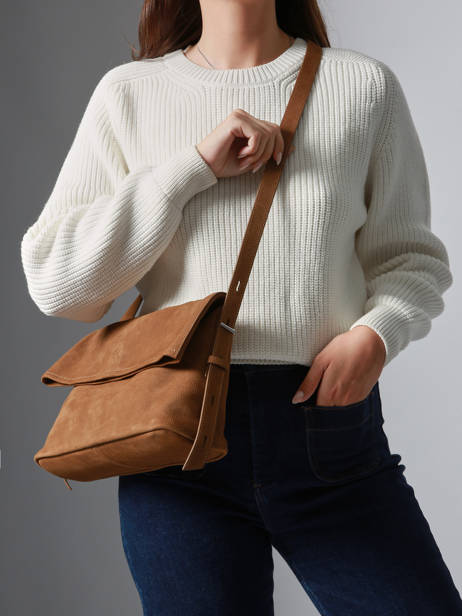 Sac Bandoulière Cavalier Nubuck Cuir Etrier Marron cavalier nubuck ECAN135M vue secondaire 1