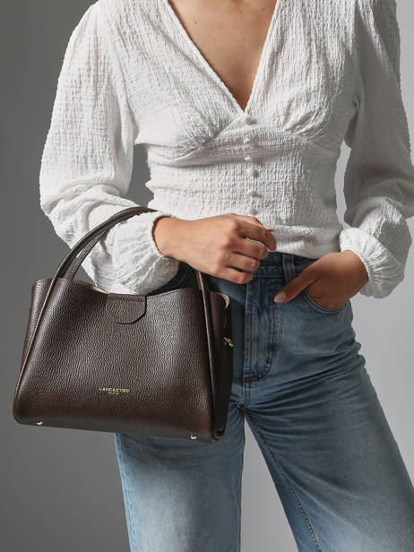 Sac Ã  Main Ida Double Cuir Lancaster Marron ida double 84 vue secondaire 1