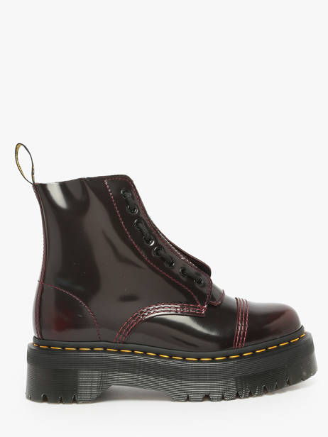 Bottines En Cuir Dr martens Rouge women 25233600