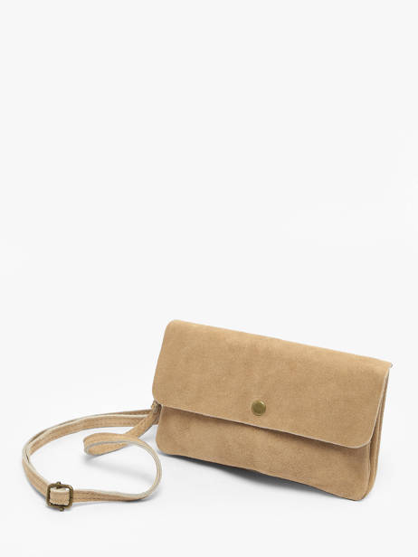Sac Bandoulière Velvet Cuir Milano Beige velvet VE23067 vue secondaire 2