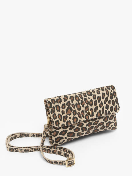 Sac Bandoulière Velvet Leopardo Cuir Milano Beige velvet leopardo VL23067 vue secondaire 2