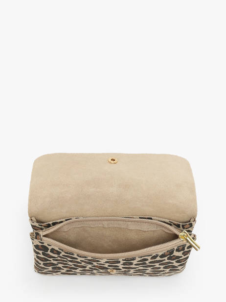 Sac Bandoulière Velvet Leopardo Cuir Milano Beige velvet leopardo VL23067 vue secondaire 3