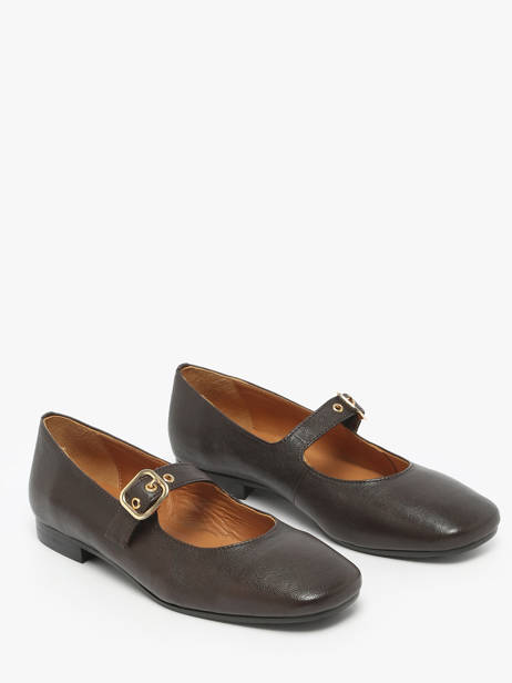Ballerines En Cuir Aliwell Marron accessoires A2715 vue secondaire 1