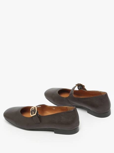 Ballerines En Cuir Aliwell Marron accessoires A2715 vue secondaire 2