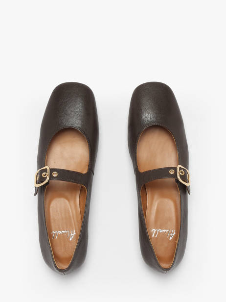 Ballerines En Cuir Aliwell Marron accessoires A2715 vue secondaire 3