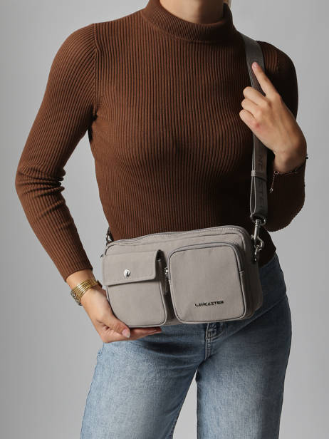 Sac Bandoulière Basic Pocket Polyester Lancaster Gris basic pocket 91 vue secondaire 1