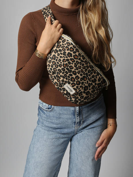 Le Sac Banane Custine Xl Coton Recyclé Rivedroite Bleu forever wild CUSTXFOR vue secondaire 1