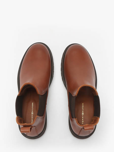 Chelsea Boots En Cuir Tommy hilfiger Marron women 8766BDS vue secondaire 3