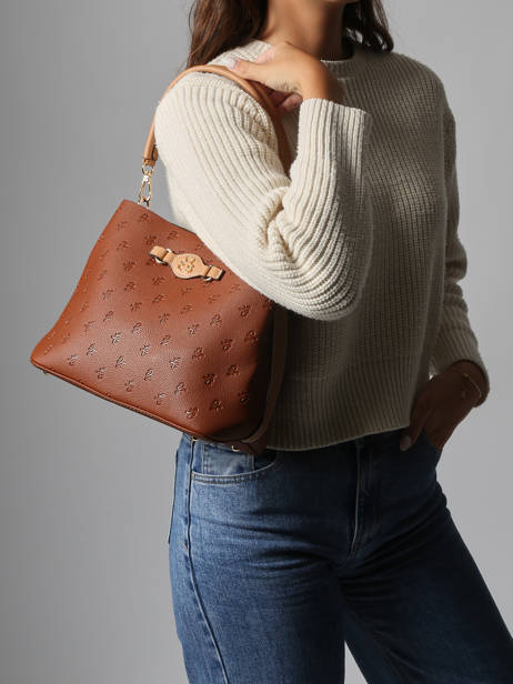 Sac Porté épaule Embossed Lulu castagnette Marron embossed YOUSRA vue secondaire 1