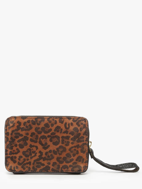 Portefeuille Cuir Paul marius Noir leopard ALICELEO vue secondaire 2