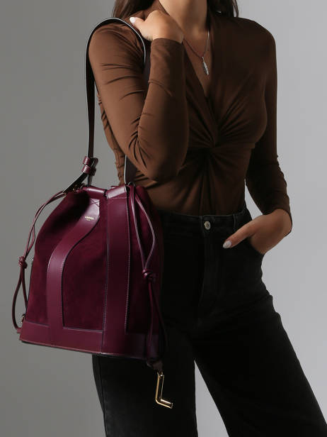 Sac Seau M Elles Cuir Lancel Violet elles A13360 vue secondaire 1