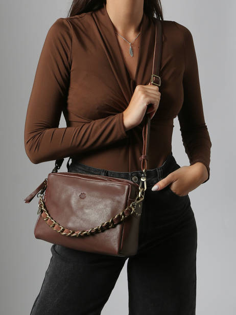 Sac Bandoulière Vintage Cuir Mila louise Beige vintage 23673LC vue secondaire 1