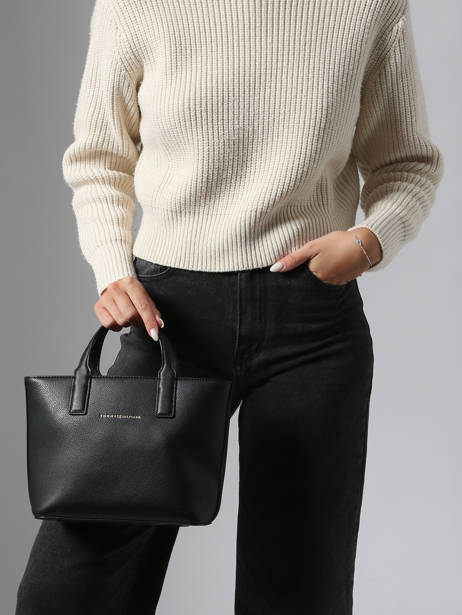 Sac Bandoulière Th Logotape Polyurethane Tommy hilfiger Noir th logotape AW17448 vue secondaire 1