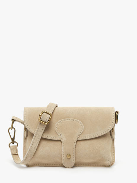 Sac Bandoulière Velvet Cuir Milano Beige velvet VE260612