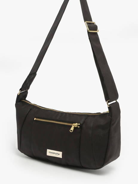 Sac Bandoulière Waxed Coton Rivedroite Noir waxed CHARIWAX vue secondaire 2