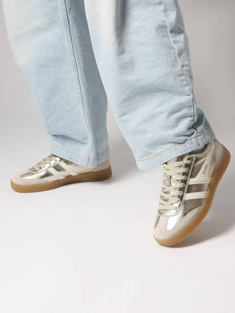 Sneakers En Cuir Gola Or women CLB783 vue secondaire 1