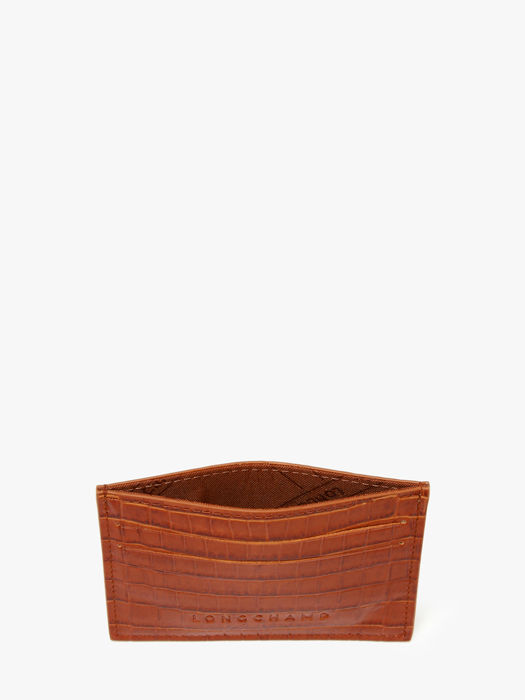 Longchamp Longchamp pocket croco Porte billets/cartes Marron