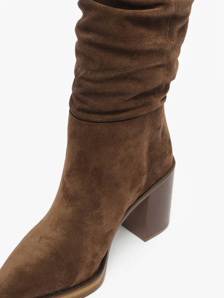 Bottes à Talon En Cuir Alpe Marron women 52191133 vue secondaire 3