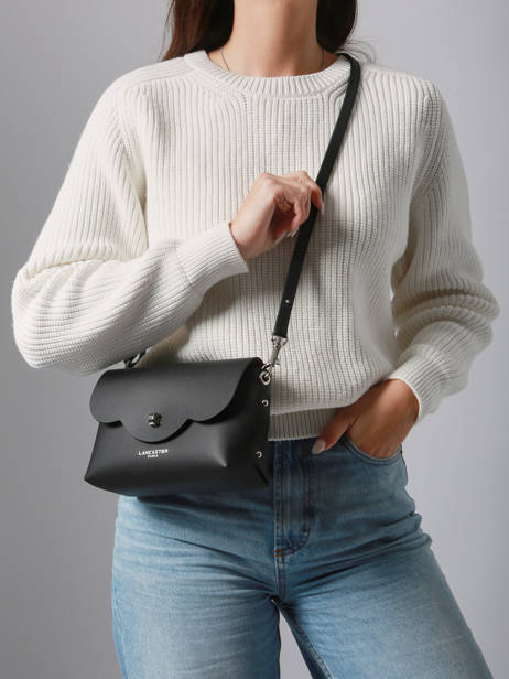 Sac Bandoulière City Flore Cuir Lancaster Noir pur & element city 48 vue secondaire 1